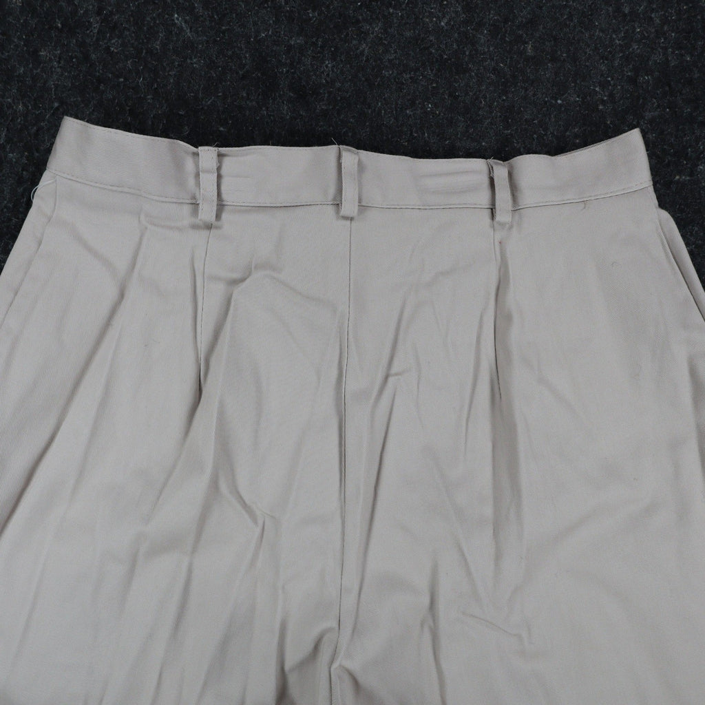 On The Verge Pleated Shorts Women 10 Vintage 90s Beige Cotton Made in USA NWT - take2supply