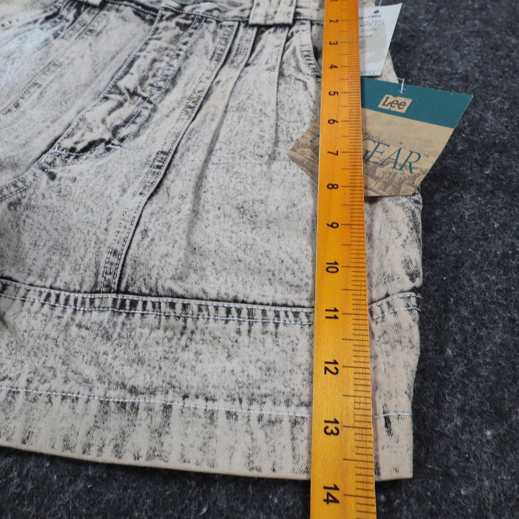 Lee Trekker Shorts Boys 12 Vintage 90s Black Acid Wash Relaxed Fit Cotton NWT - take2supply