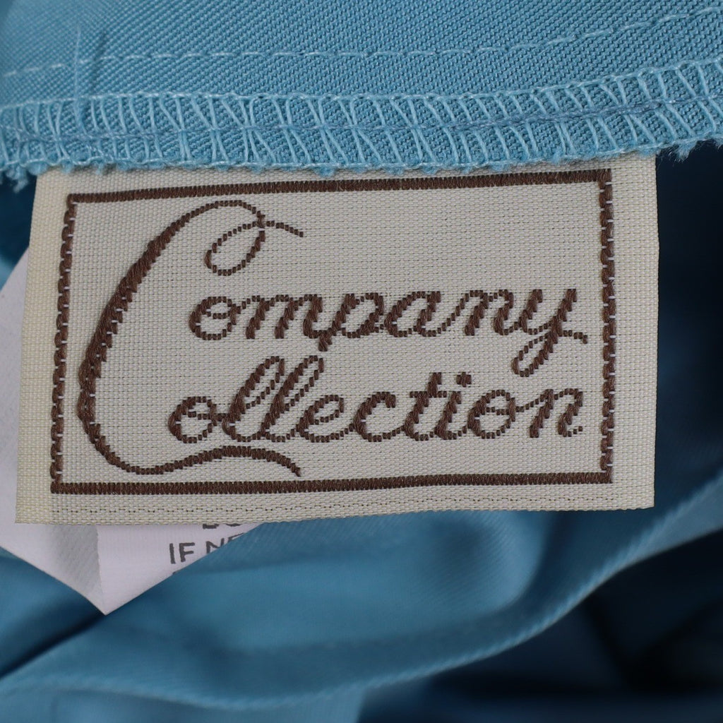 Company Collection Vintage Trousers Womens 12 Blue Polyester Pleated Wide Leg - take2supply