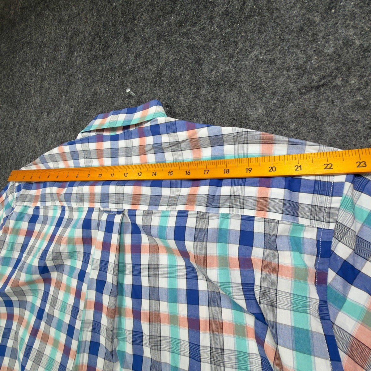 Cotton Traders Plaid Short Sleeve Button Down Men XL Royal Cotton New - take2supply