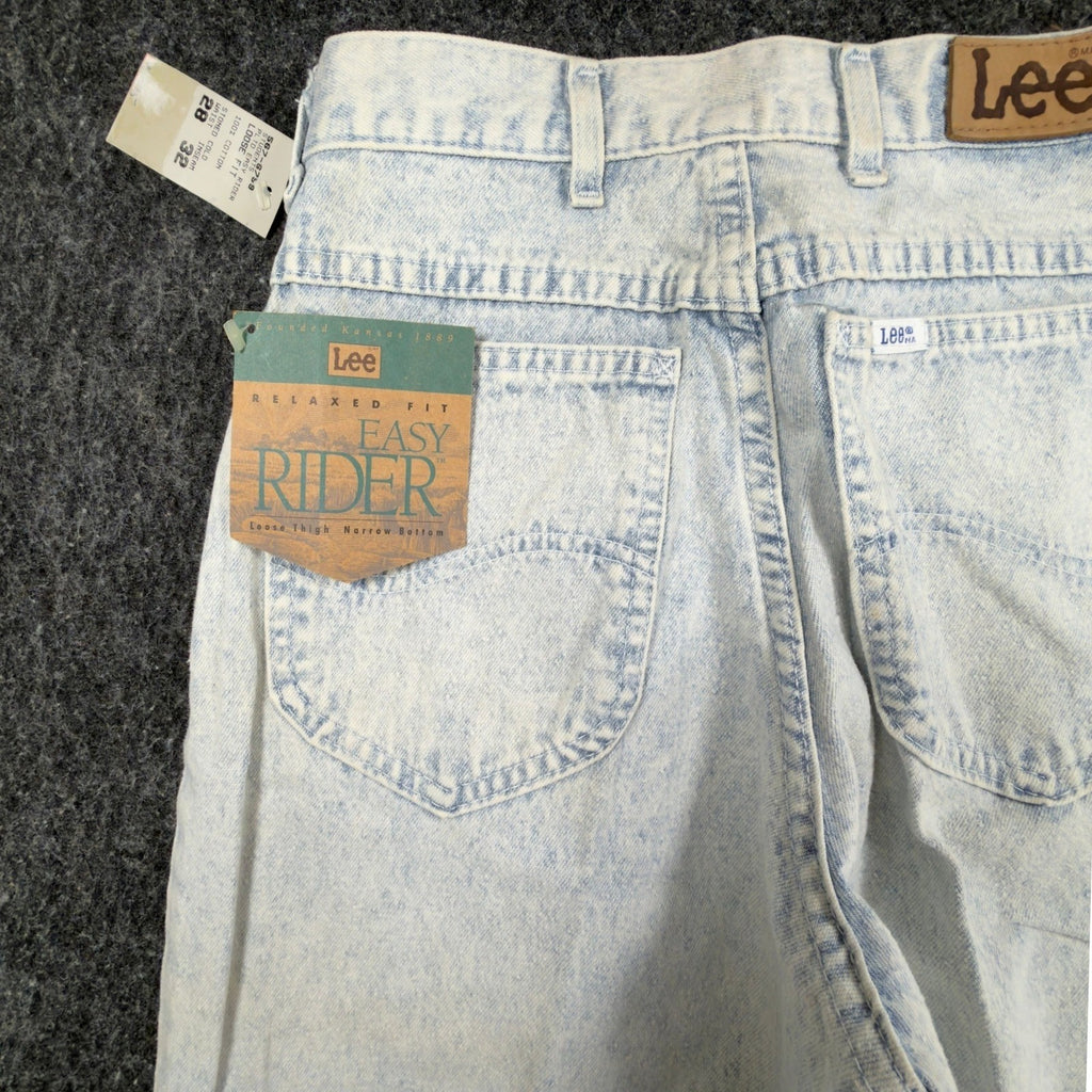 Lee Vintage 90s Easy Rider Jeans Students 28x32 Light Wash Acid Denim NWT - take2supply