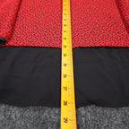 Dusak Designs Tunic Sweater Womens S Red Black Textured Knit Layered Hem Canada - take2supply