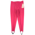 Donnkenny Classics Stirrup Pants Womens 8 Vintage 90s Garnet Pink Silky Stretch - take2supply
