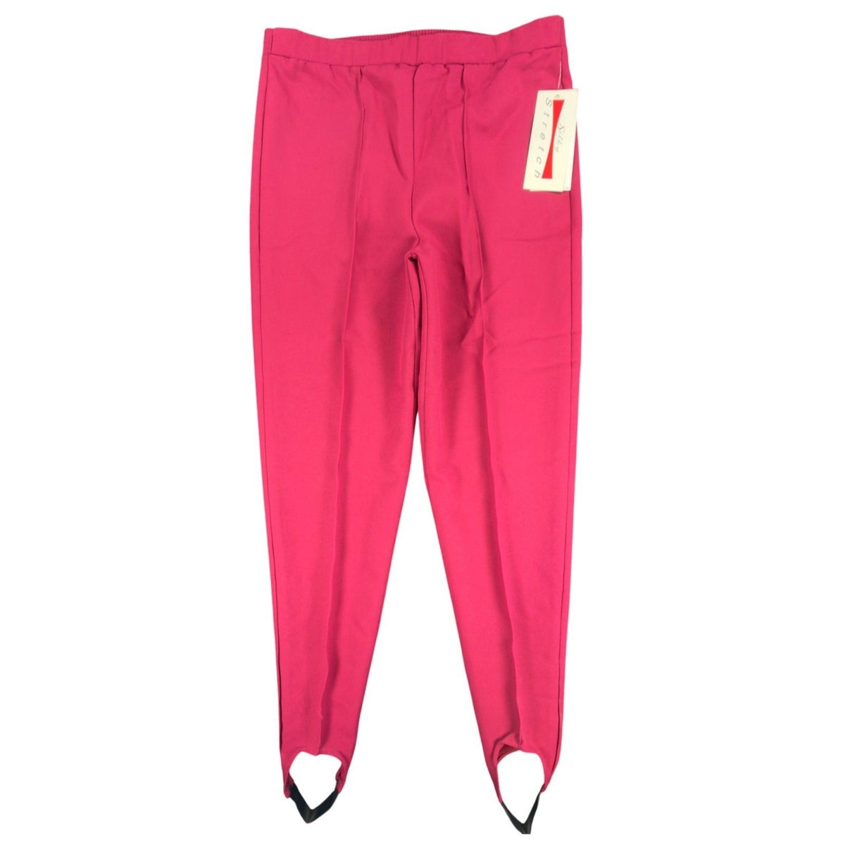 Donnkenny Classics Stirrup Pants Womens 8 Vintage 90s Garnet Pink Silky Stretch - take2supply
