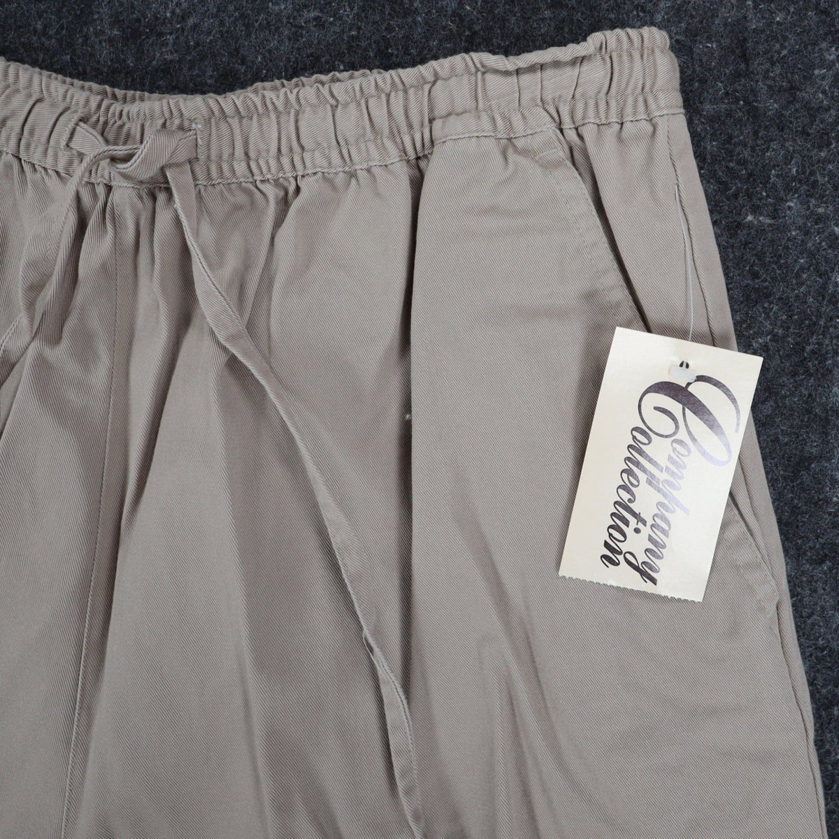 Company Collection Shorts Womens 12 Vintage 90s Khaki Cotton Twill Elastic Waist - take2supply