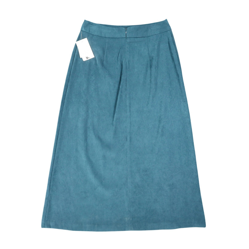N Touch Skirt Suit Set Women 10 Teal Blue Multi Boucle Jacket & Midi Skirt NWT - take2supply