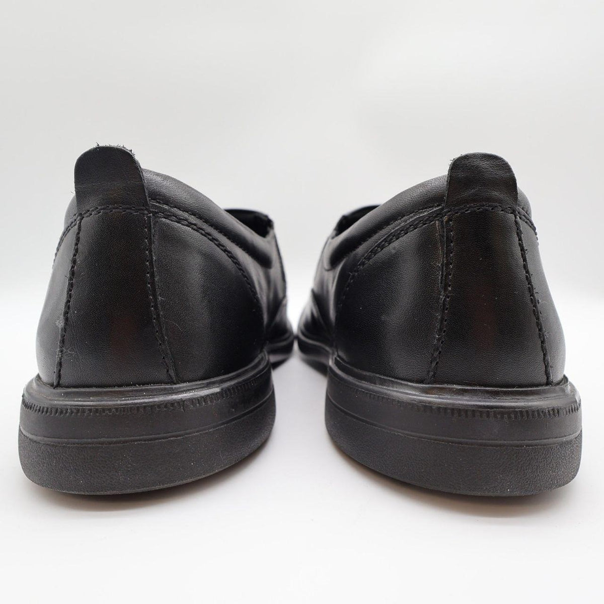 Hush Puppies Platon Hopper Mens 10 Wide Black Leather Slip On Loafer HM01686-001 - take2supply