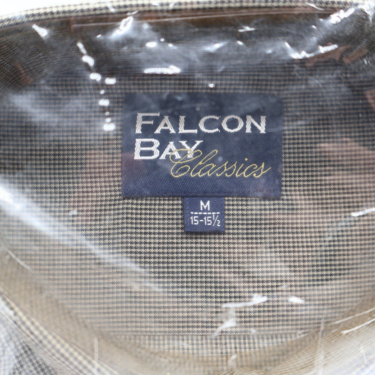 Falcon Bay Classics Shirt Mens M 15-15.5 Vintage Brown Micro-Check Button Down - take2supply
