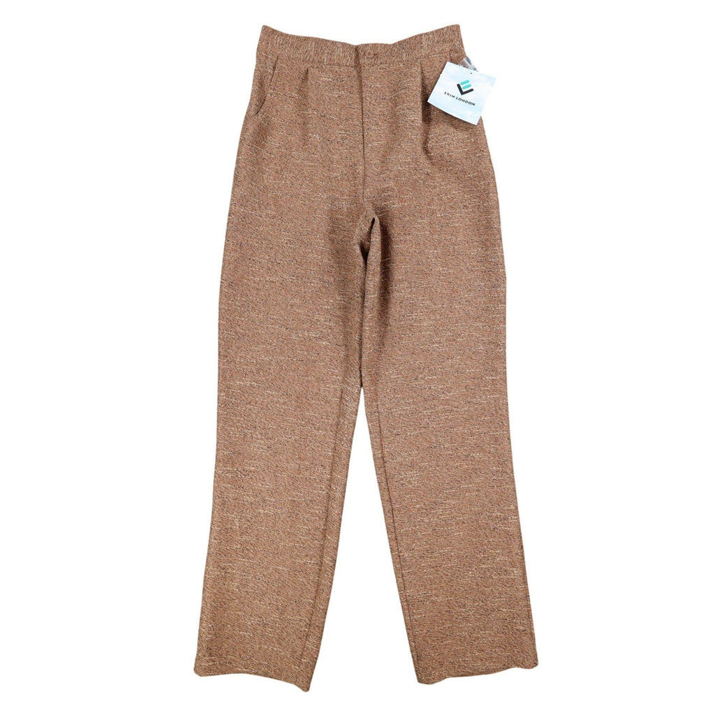 Erin London Pants Womens S Camel Brown Pleated Straight Leg NWT NOS - take2supply