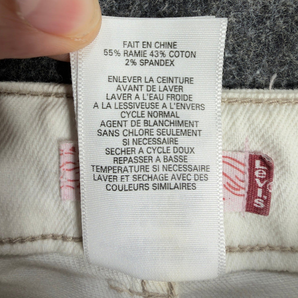 Levi's Y2K Bermuda Shorts Girls 12 White Denim NWT Deadstock - take2supply