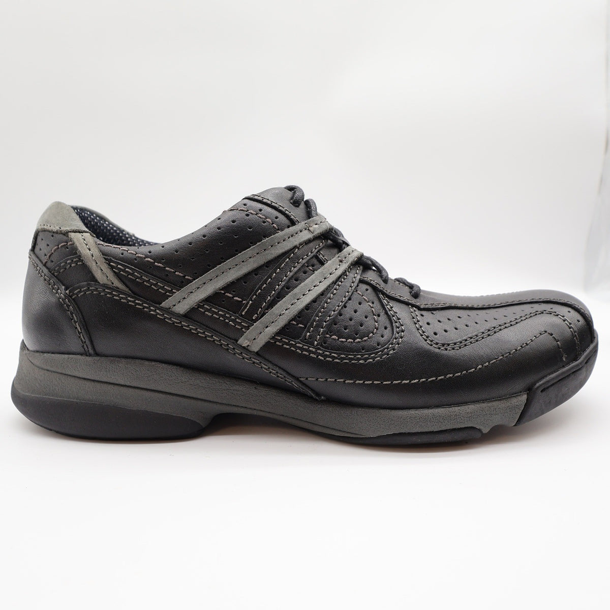 Hush Puppies Integrate Black Leather Walking Shoes Mens 9 Medium H101169 New - take2supply