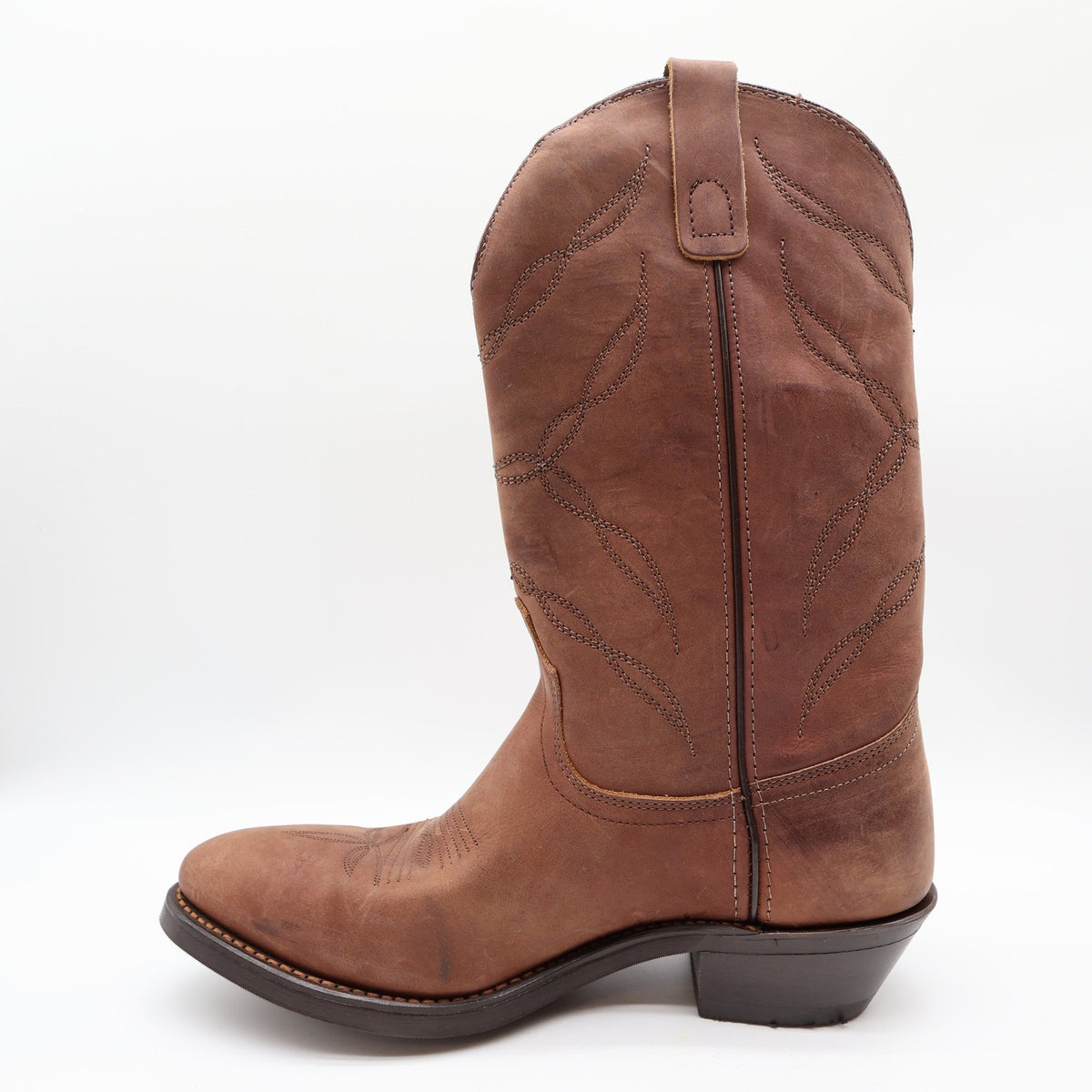Laredo Western Boots Mens 8.5 D Tan Leather Cowboy Roping 28-1805 NWT - take2supply