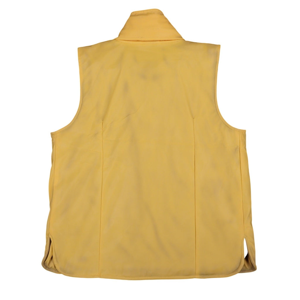 Selene Sport Vest Womens Small Vintage Y2K Yellow Fleece Lined Utility Shell - take2supply