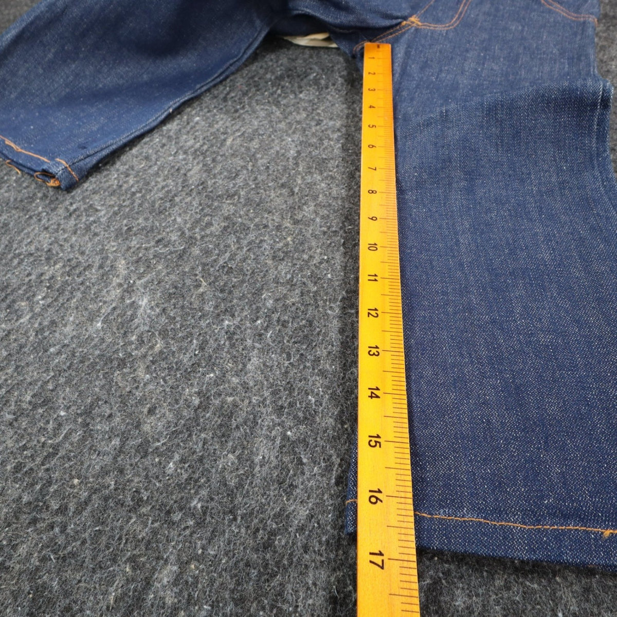 Key Vintage 70s Bell Bottom Jeans Kids 5 Reg Indigo Nu-Weave Denim Deadstock NOS - take2supply