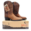 Laredo Western Boots Youth 2 D Tan Distressed Leather Cowboy Boots 28-2240 NIB - take2supply