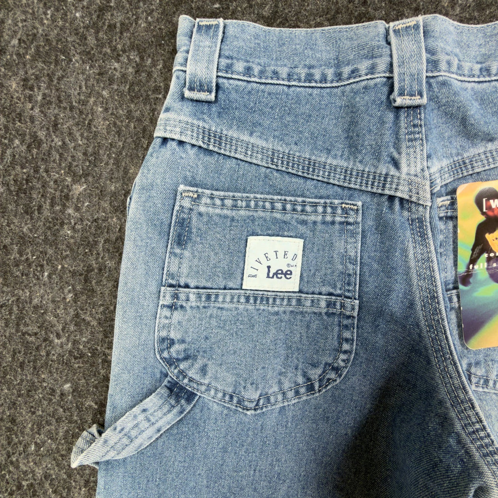 Lee 90s Vintage Wide Leg Carpenter Jeans Boys 9 Reg Blue Retro Stone NWT C549 - take2supply