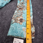 Company Collection Shirt Jacket Womens 8 Y2K Aqua Blue Paisley Floral Textured - take2supply