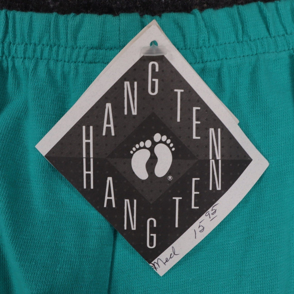 Hang Ten Leggings Medium Vintage 90s Teal Cotton Stretch Made in USA NWT - take2supply
