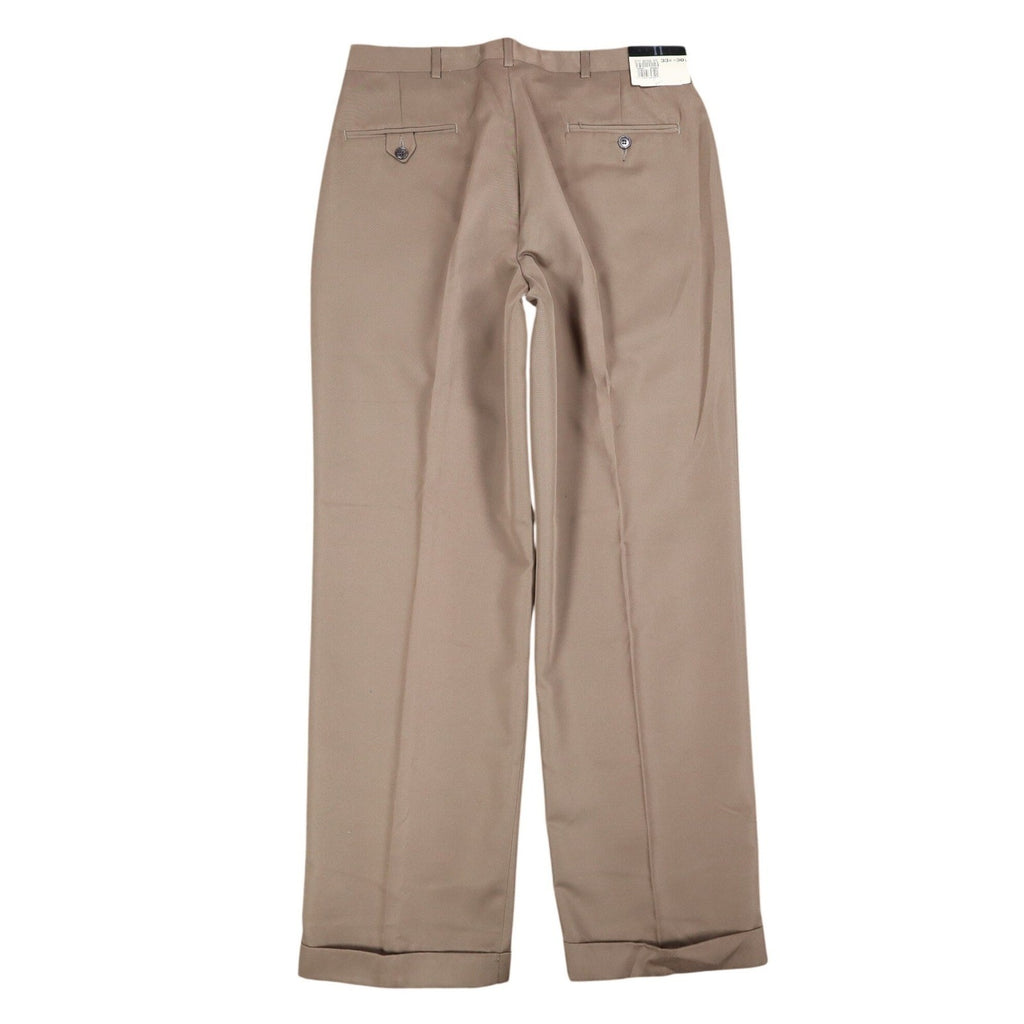 Haggar Black Label Pants Mens 33x30 Vintage 90s Khaki Micromattique Pleated NWT - take2supply