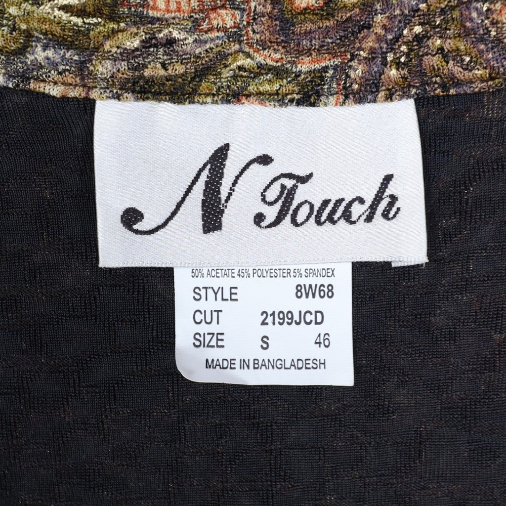 N Touch Paisley Blazer Womens Size S Brown Multi Metallic Single Button NWT - take2supply