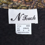 N Touch Paisley Blazer Womens Size S Brown Multi Metallic Single Button NWT - take2supply