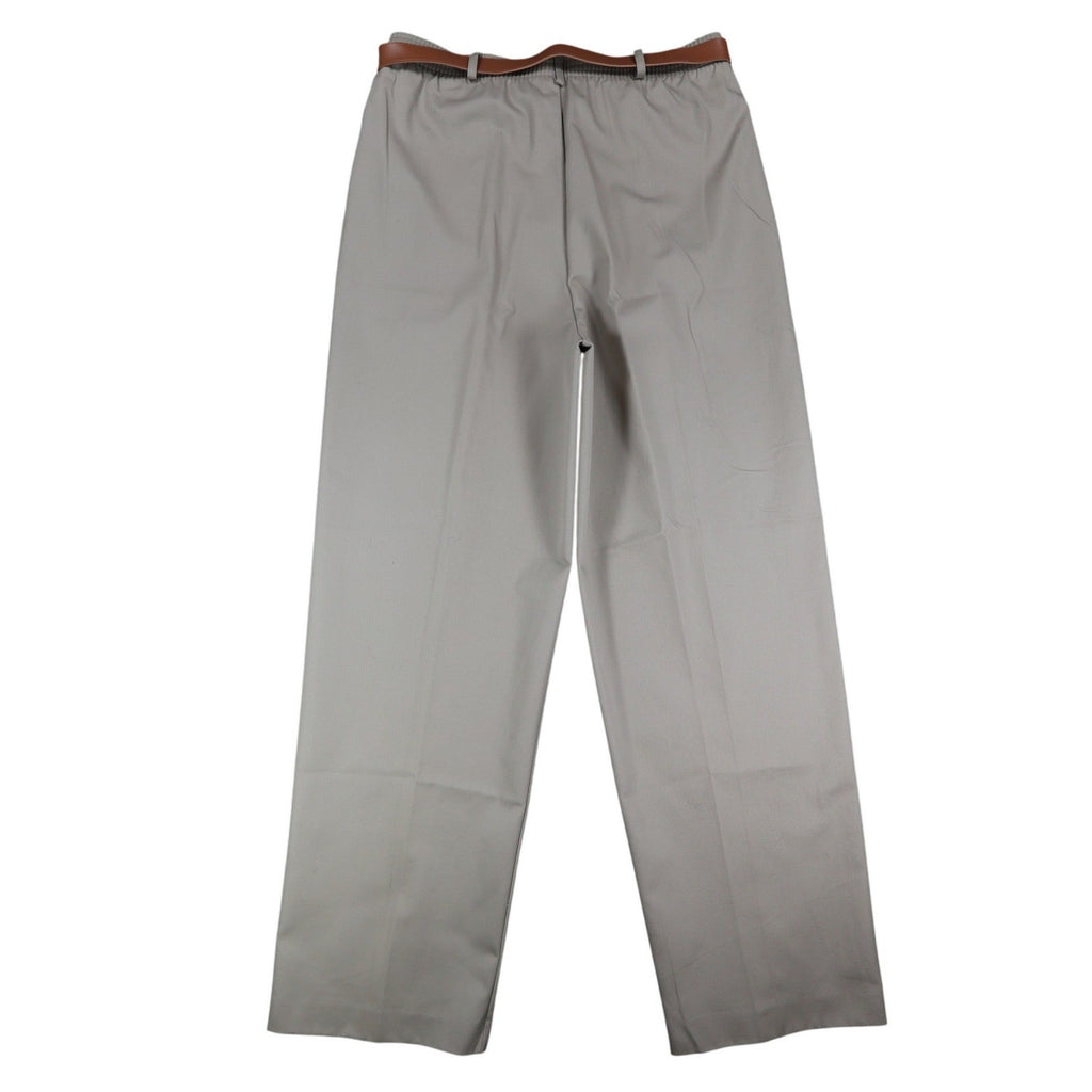 Donnkenny Pleated Trousers Womens 10 Vintage 90s Khaki Cotton Belted Chinos USA - take2supply