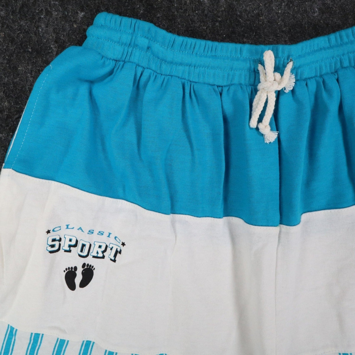 Hang Ten Shorts Mens XL Vintage 80s Blue White Striped Classic Sport USA NWT - take2supply