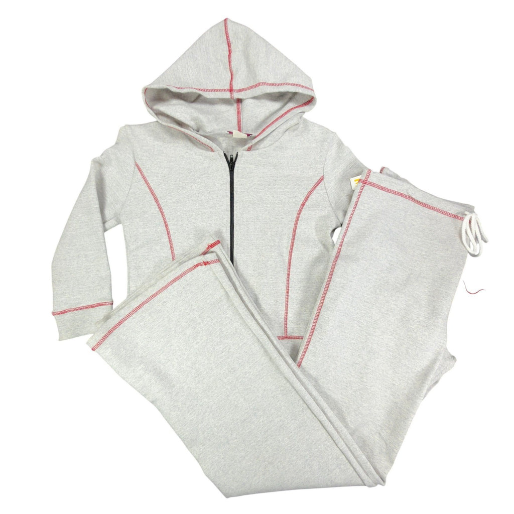 Awesome Wear Vintage Y2K Tracksuit Womens M Gray Cotton Set New Made in USA - take2supply