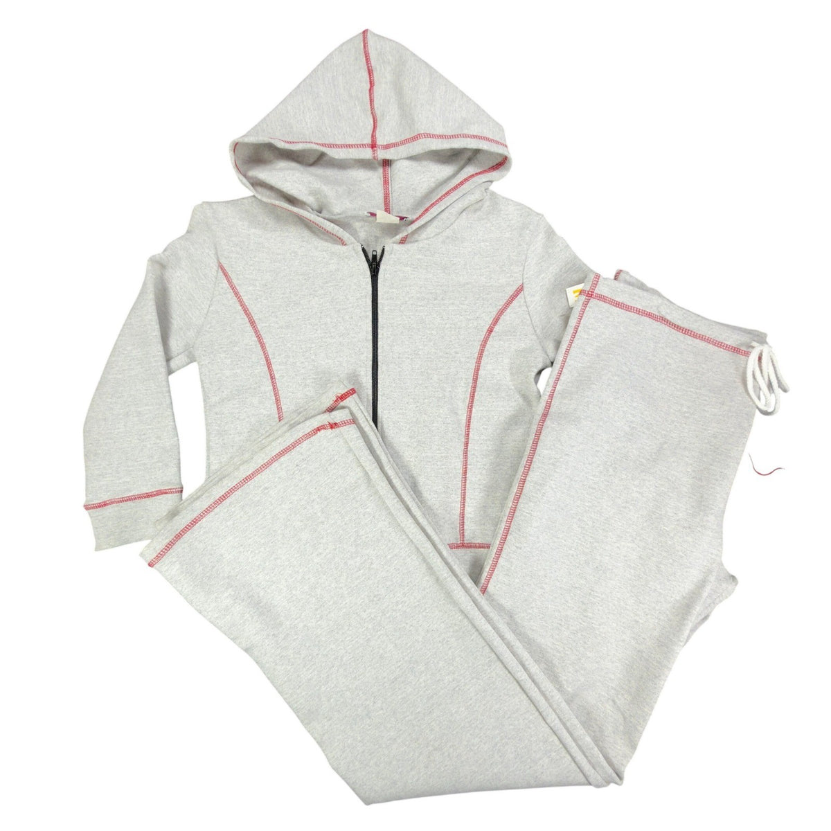 Awesome Wear Vintage Y2K Tracksuit Womens M Gray Cotton Set New Made in USA - take2supply