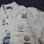 Winner Mate Golf Polo Shirt Mens Size Medium Vintage Sahara Cotton Rayon Print - take2supply
