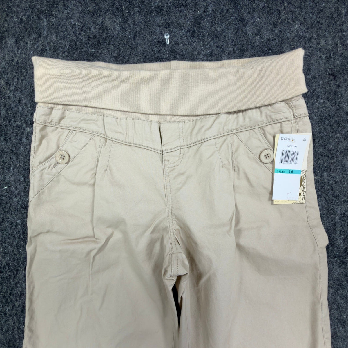 Jolt Y2K Bermuda Shorts Girls 16 Khaki Tan Cotton Blend NWT New - take2supply