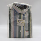 Jack Tar Shirt Boys 3T Blue Green Stripe Short Sleeve Button Down USA NWT - take2supply
