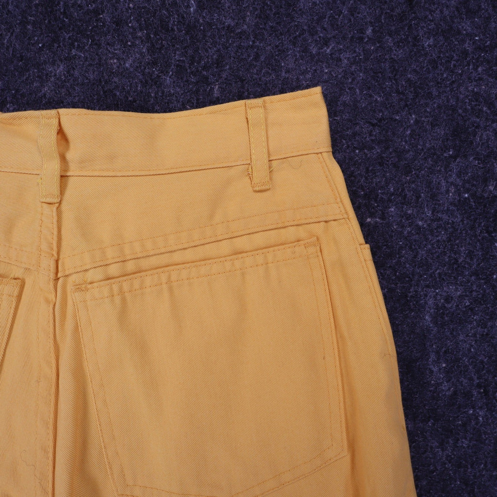 Hang Ten Shorts Womens 3/4 Vintage 90s Yellow Cotton High Rise Made in USA NOS - take2supply