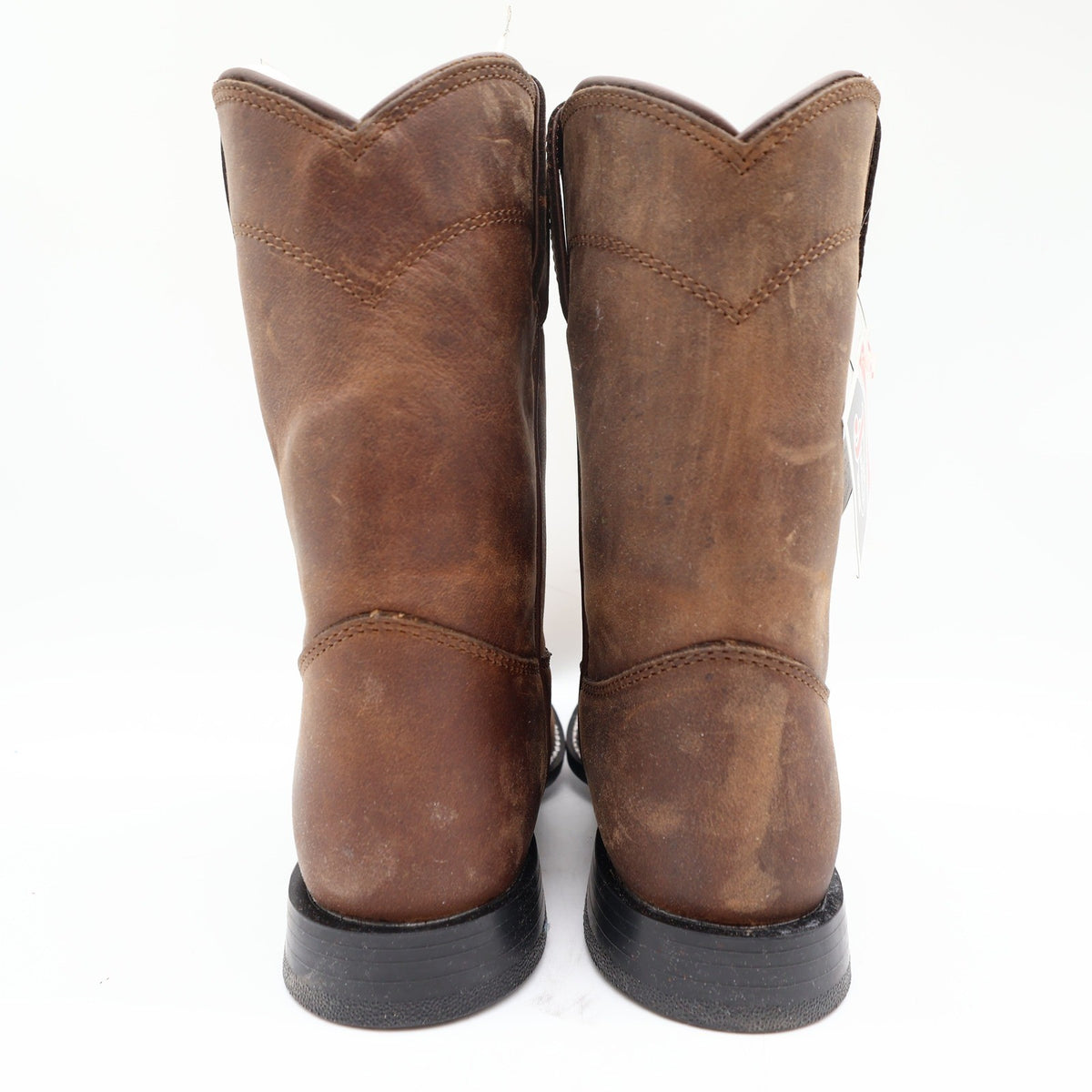 Justin Kids Western Boots 11.5 D Brown Leather 3410C NWT Deadstock New - take2supply