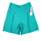 That's Me! Vintage 90s Nautical Short Set Womens M 9/10 Teal Green Deadstock NWT - take2supply