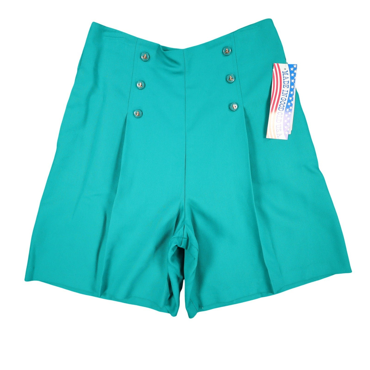 That's Me! Vintage 90s Nautical Short Set Womens M 9/10 Teal Green Deadstock NWT - take2supply