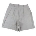 On The Verge Pleated Shorts Women 10 Vintage 90s Beige Cotton Made in USA NWT - take2supply