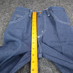 Maverick Jeans Boys 10 Reg Vintage 70s Blue Cotton Poly Straight Leg Deadstock - take2supply