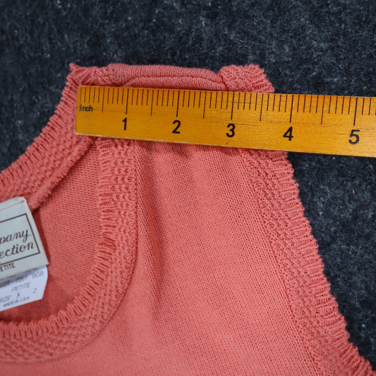Company Collection Tank Top Women Petite S Coral Pink Knit Shell USA Made NWT - take2supply