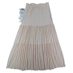 Lucia Broomstick Skirt Small Vintage 90s Peach Cream Tiered Crinkle Maxi USA NWT - take2supply
