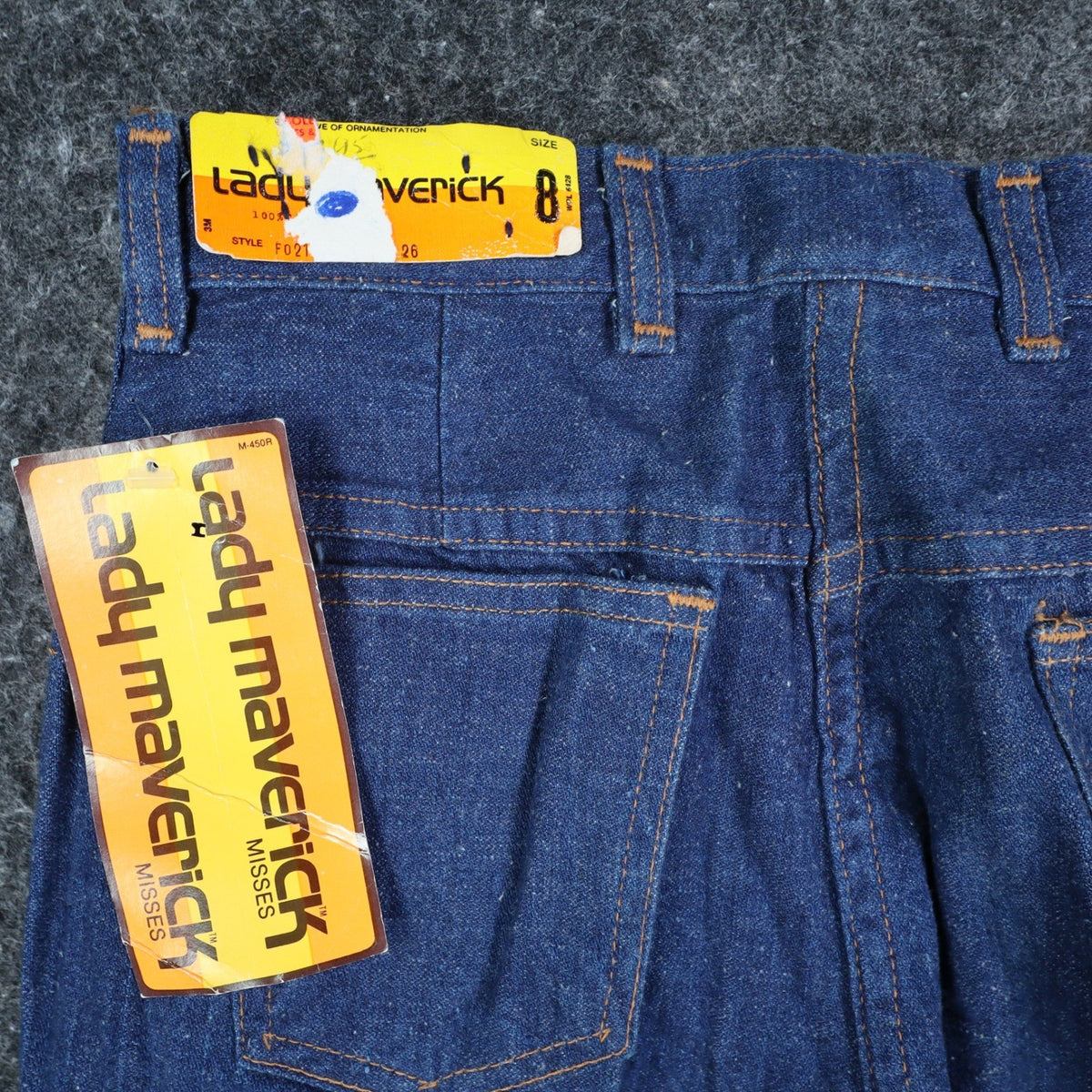 Lady Maverick Vintage Jeans Womens 8 26 Deadstock USA High Waist Straight Blue - take2supply