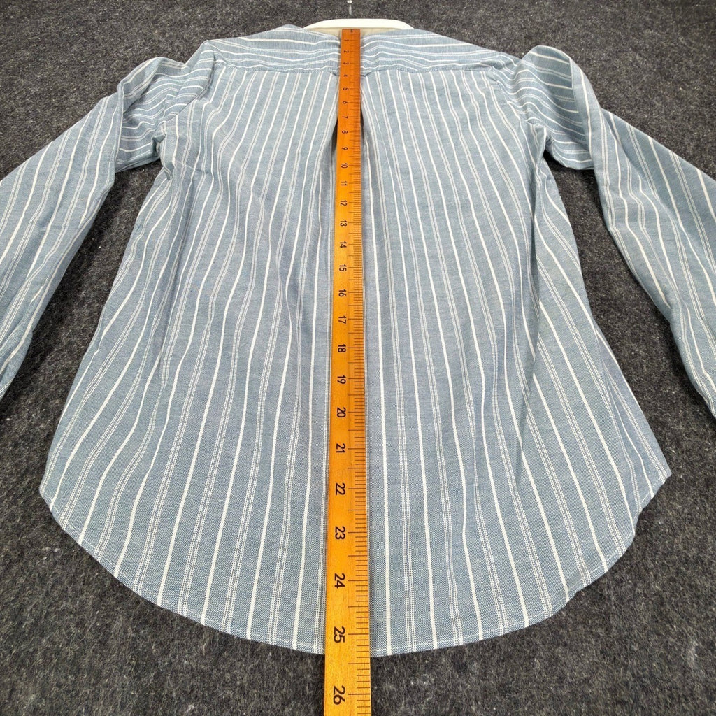 Bobbie Brooks Vintage 80s Striped Blouse Womens 5/6 Blue Cotton Blend NWT - take2supply