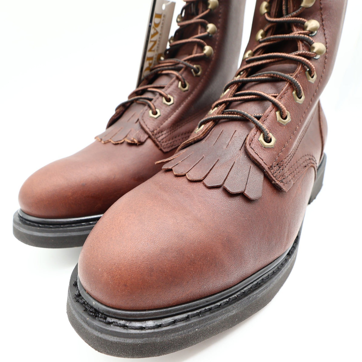 Dan Post Lace Up Work Boots Mens 12D Brown Oily Leather Kiltie DP69612 NWT - take2supply