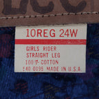 Lee Riders Girls 10 Regular Floral Jeans Straight Leg Blue USA Cotton NOS NWT - take2supply