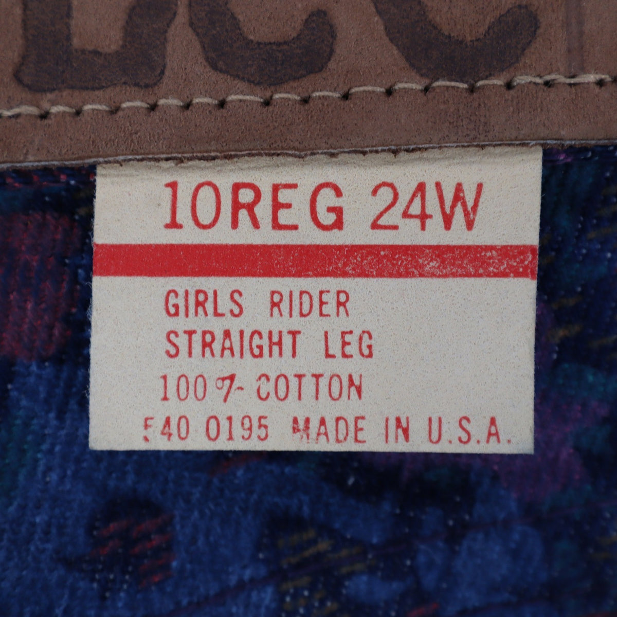 Lee Riders Girls 10 Regular Floral Jeans Straight Leg Blue USA Cotton NOS NWT - take2supply