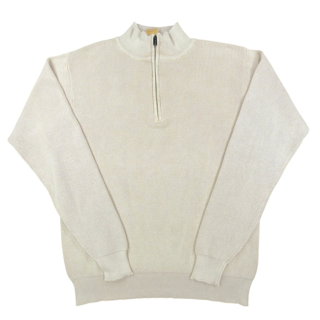 F/X Fusion Quarter Zip Sweater Mens Medium Putty Cotton Sandwash NWT C692 - take2supply