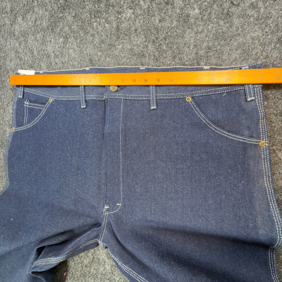 KEY Vintage 90s Dungaree Jeans Mens 44x30 USA Made Blue Denim NWT 1-402-41 - take2supply