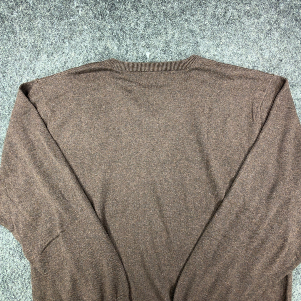 F/X Fusion V-Neck Sweater Mens XL Brown Heather Cotton Blend NWT - take2supply