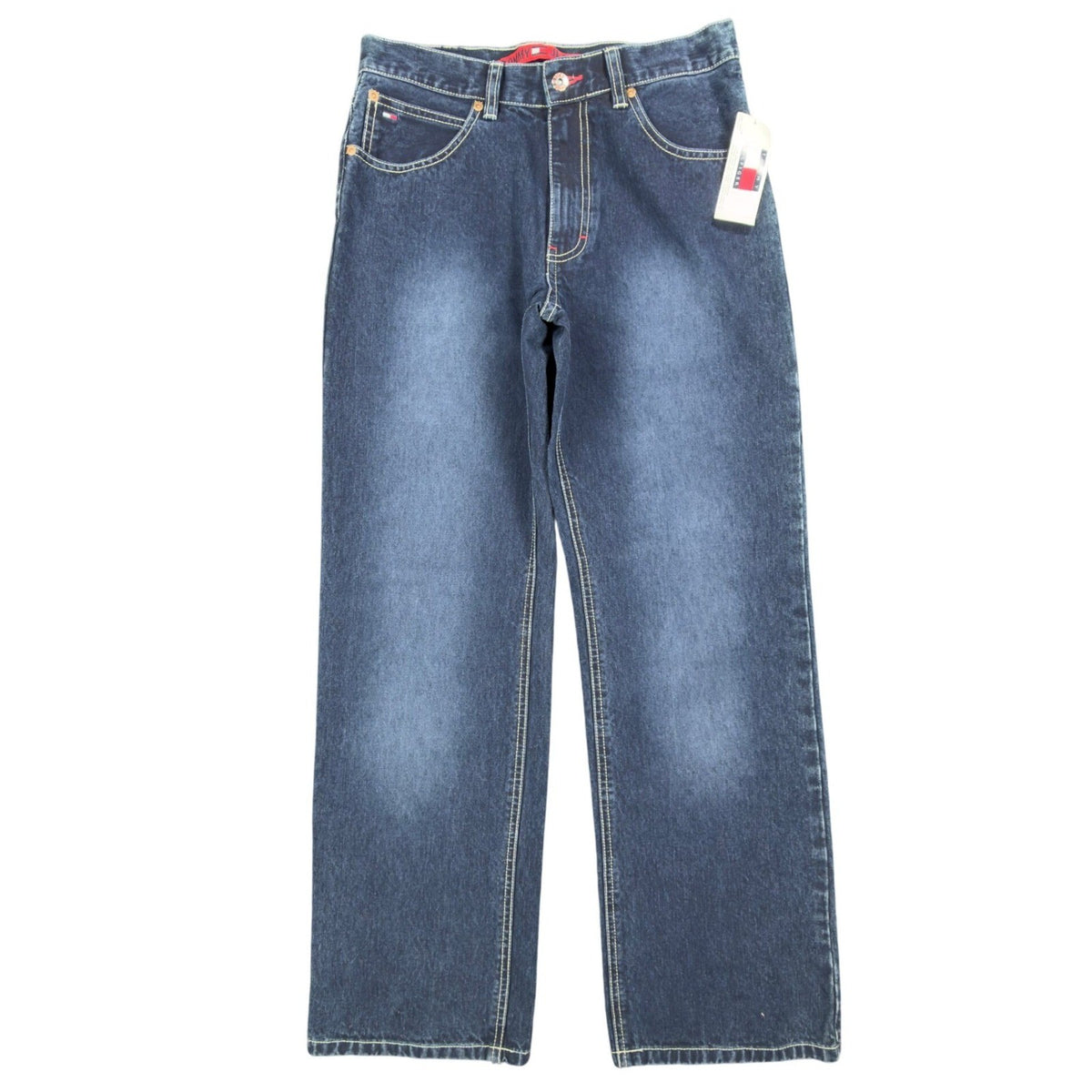 Tommy Jeans Freedom Fit Straight Leg Jeans Boys 18 Blue Cotton NWT Y2K - take2supply