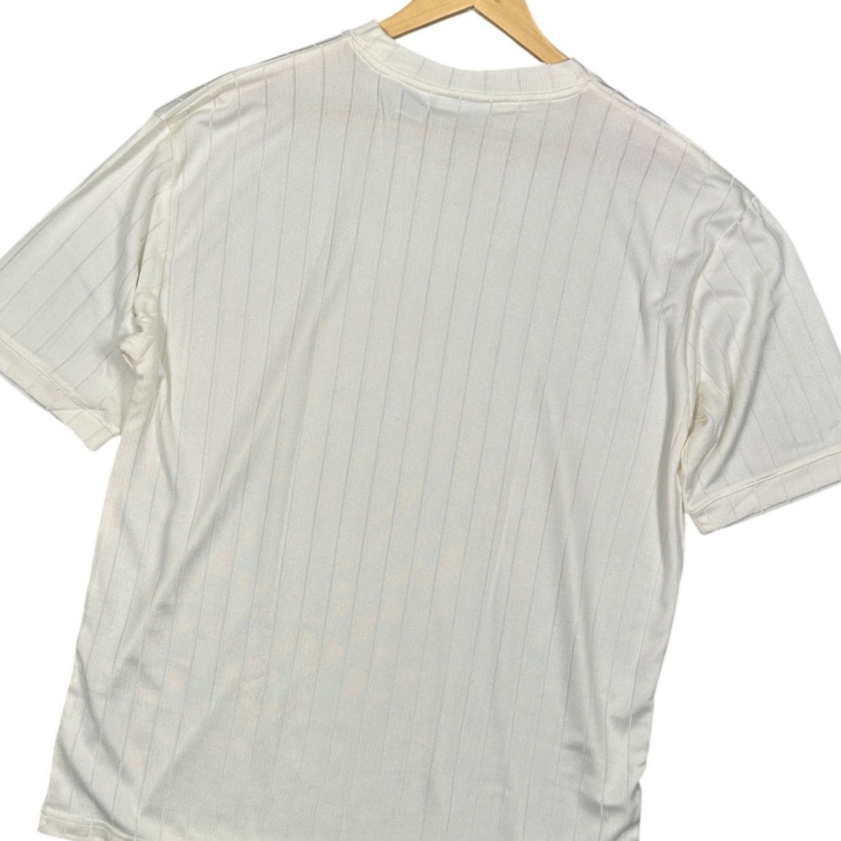 IRVINE PARK Men's White Vertical Stripe Crew Neck T Shirt XL - take2supply